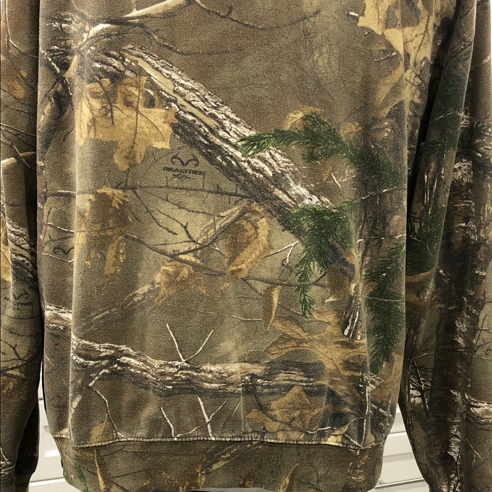 Realtree Woodland Camo Hoodie | Men’s XL | Orange Logo - Picture 8 of 14